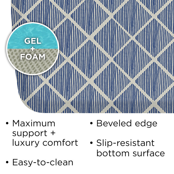 GelPro Elite Striped Trellis AntiFatigue Kitchen Floor Mat & Reviews